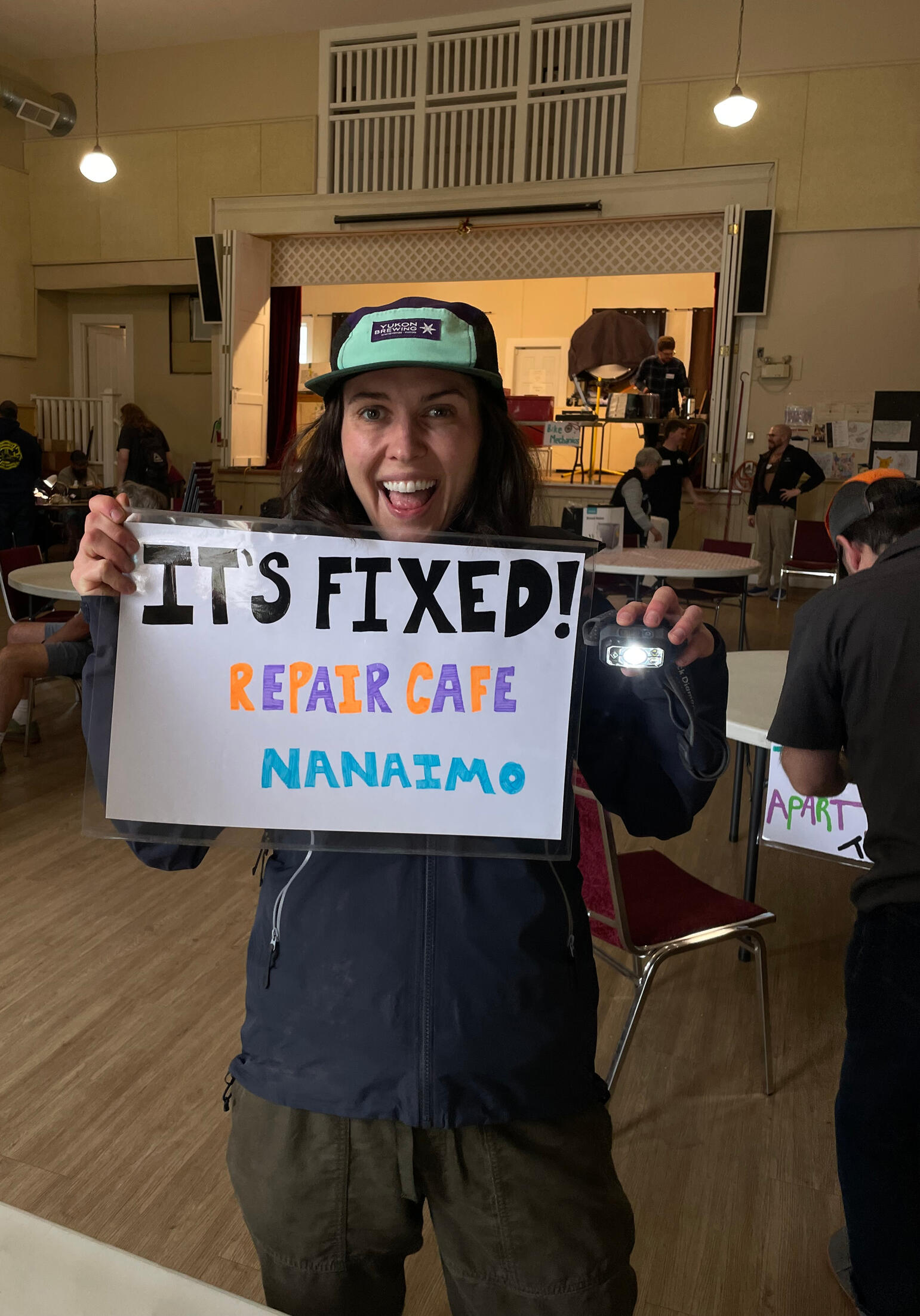 Headlamp that got fixed.